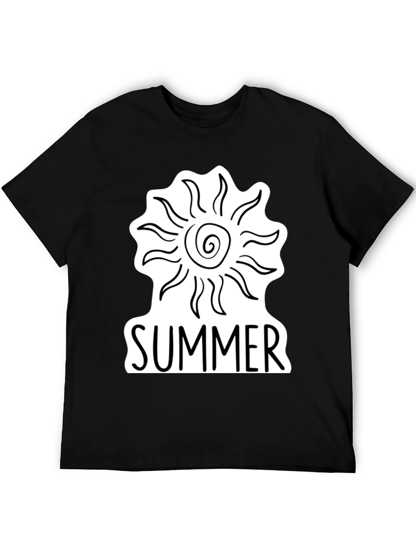 Summer Sun Graphic T-Shirt Stylish Crew Neck Tee