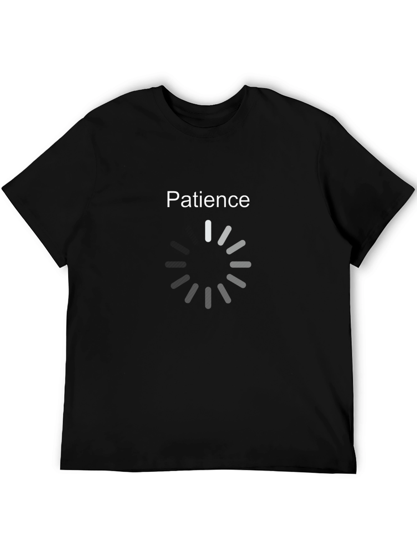 Patience Loading Black Graphic Tee