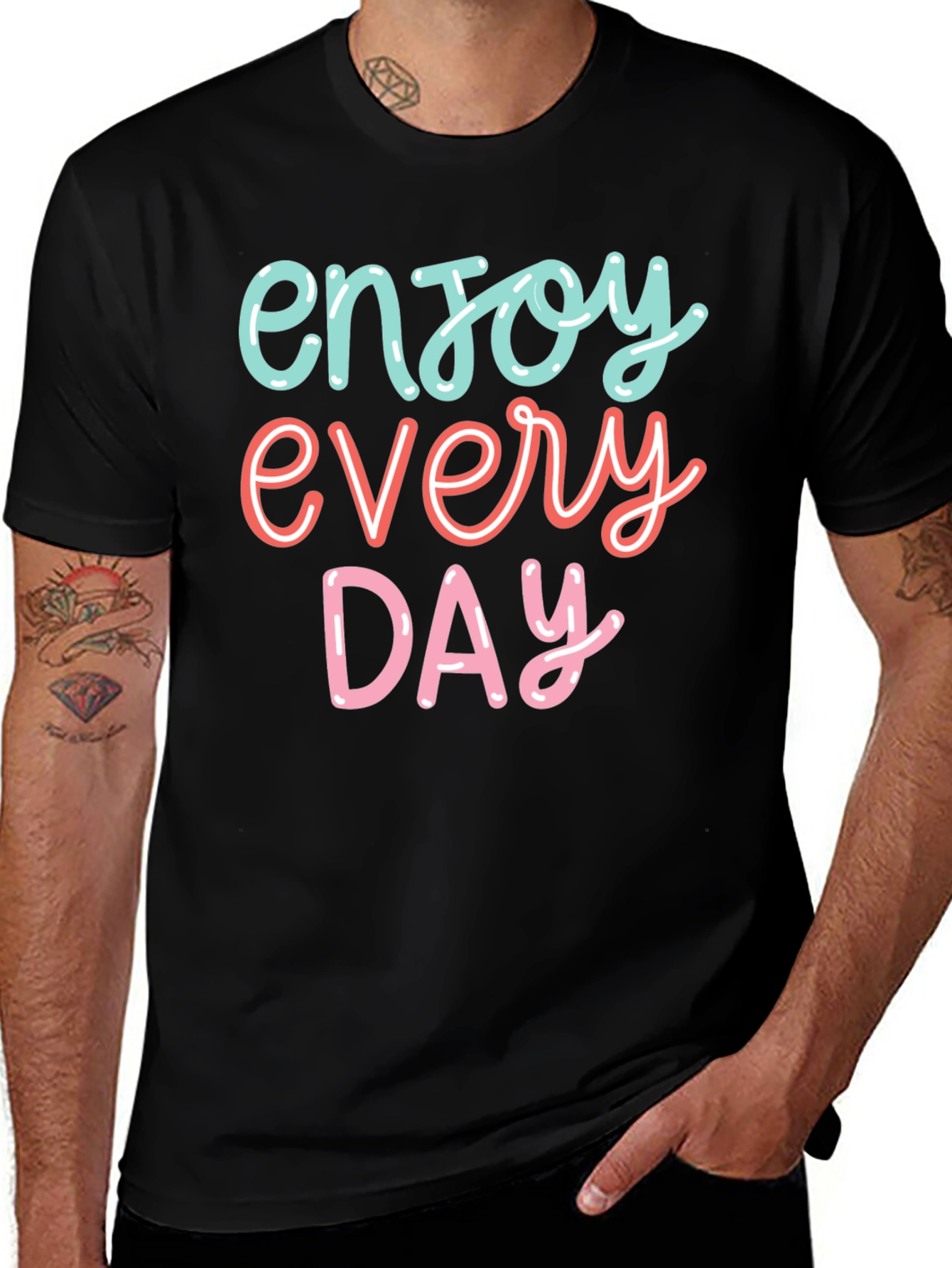Enjoy Every Day Graphic Tee - Black