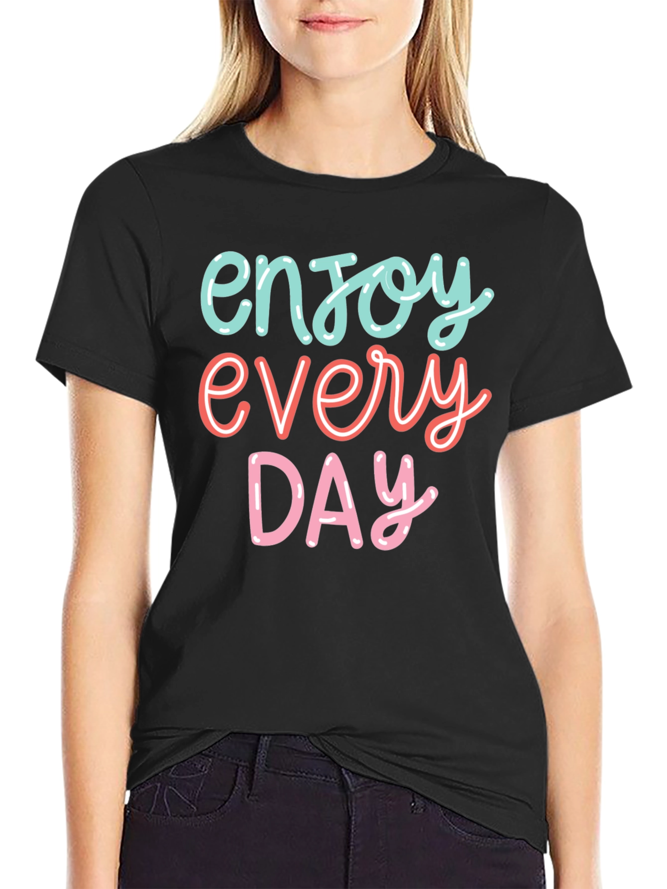 Enjoy Every Day Graphic Tee - Black