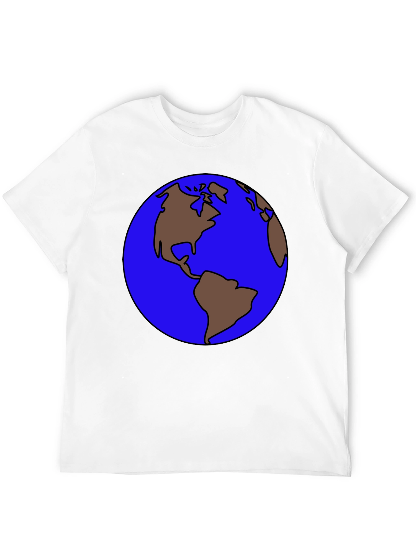 Earth Graphic Tee - Round World Design T-Shirt