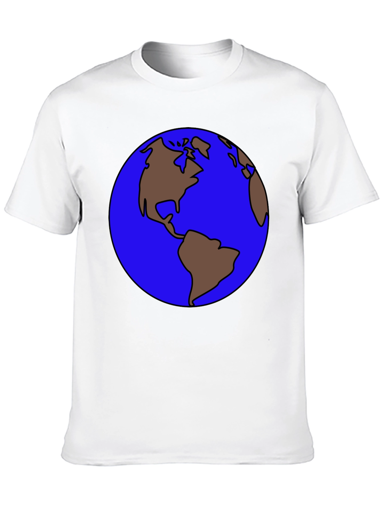 Earth Graphic Tee - Round World Design T-Shirt