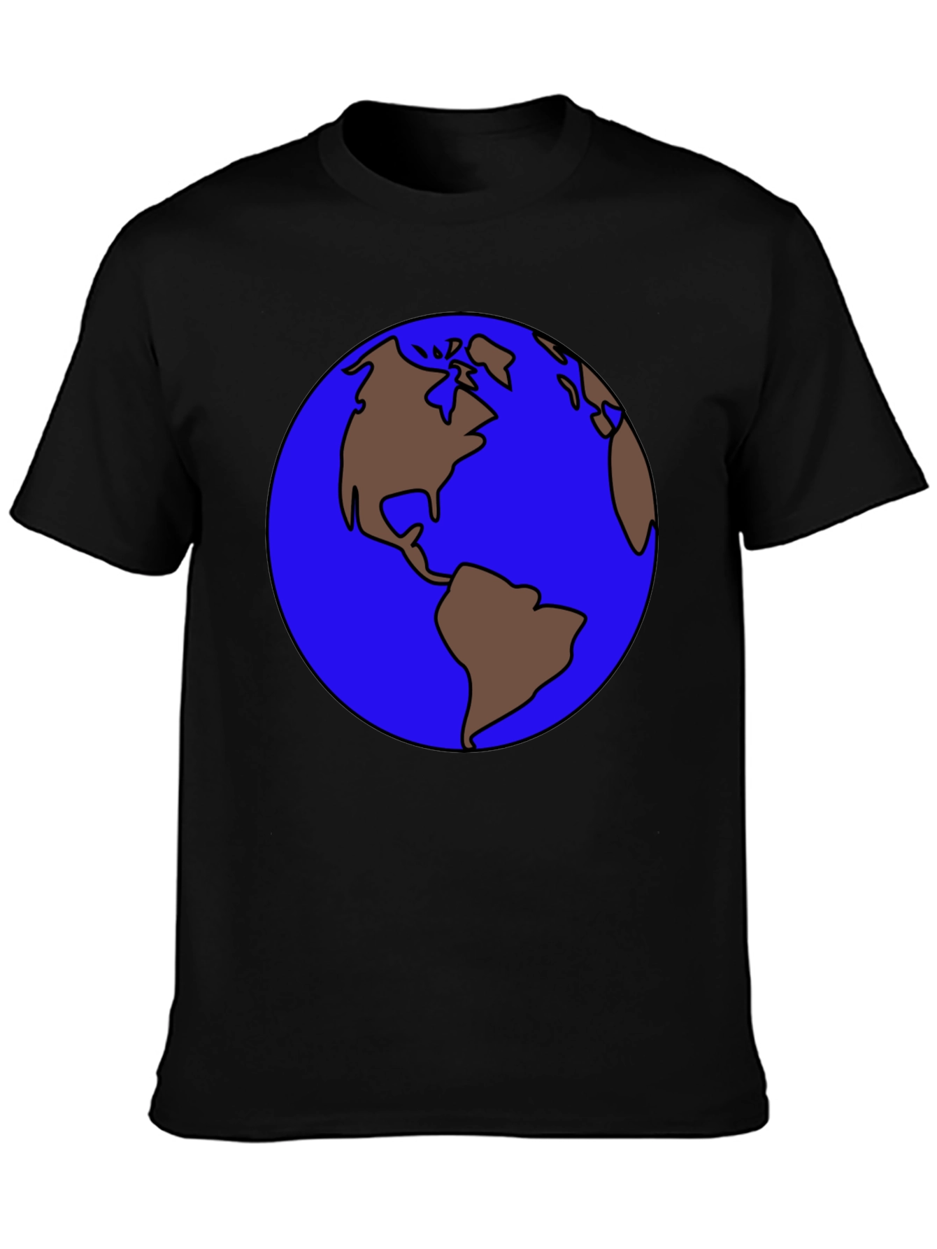Earth Graphic Tee - Round World Design T-Shirt