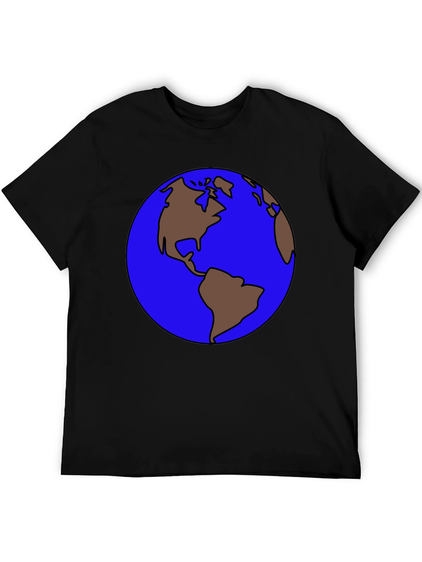 Earth Graphic Tee - Round World Design T-Shirt