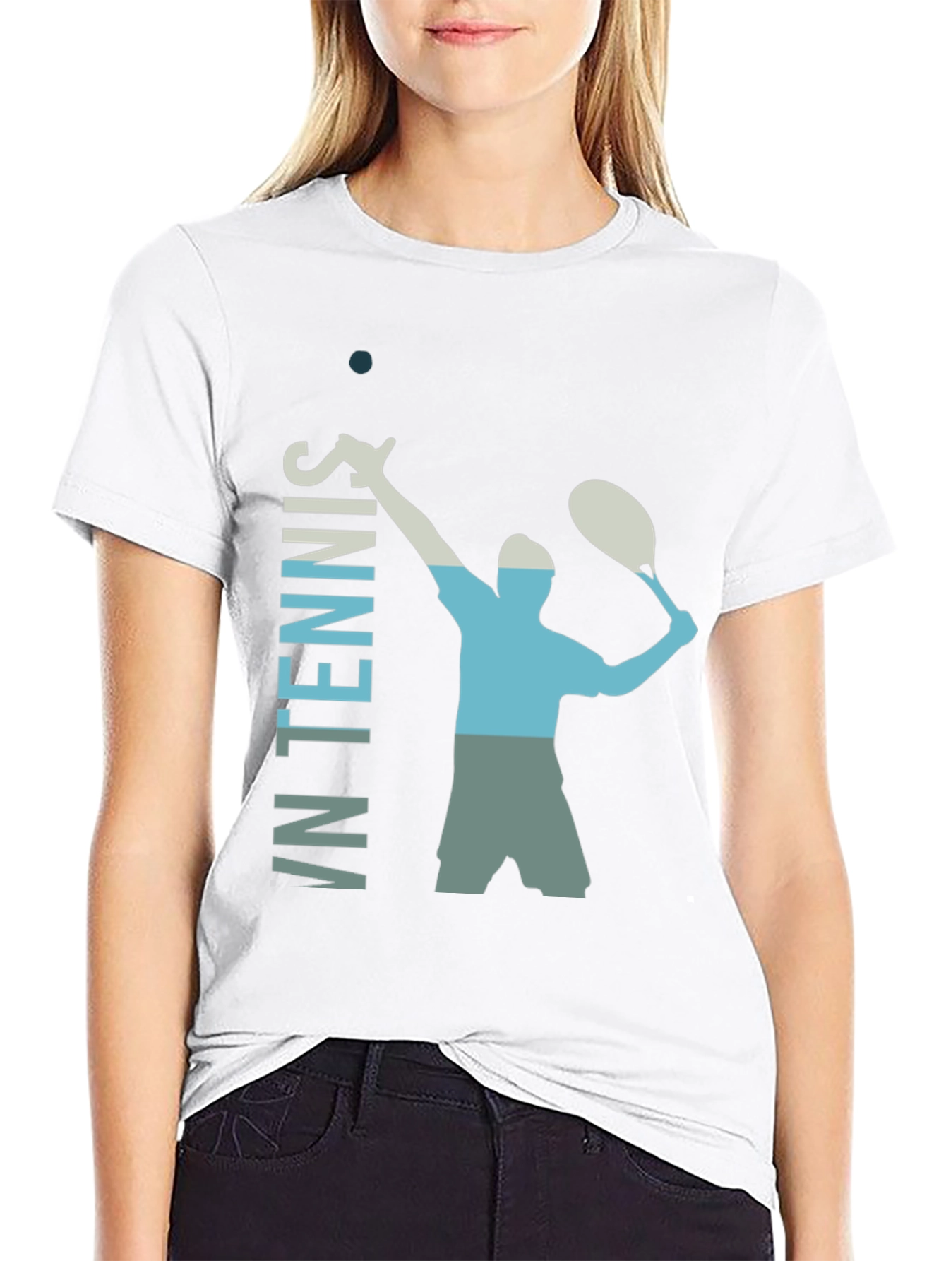 Retro Tennis Serve Graphic T-Shirt