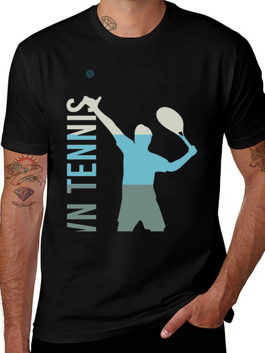 Retro Tennis Serve Graphic T-Shirt