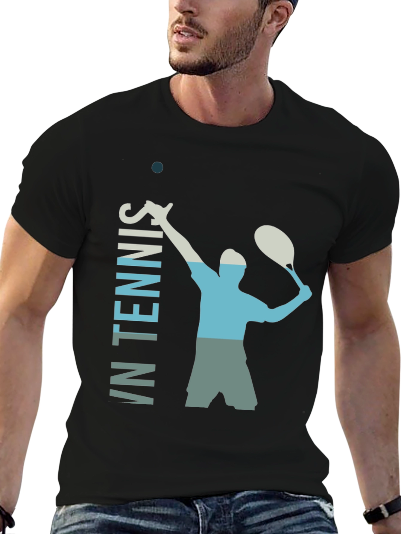Retro Tennis Serve Graphic T-Shirt