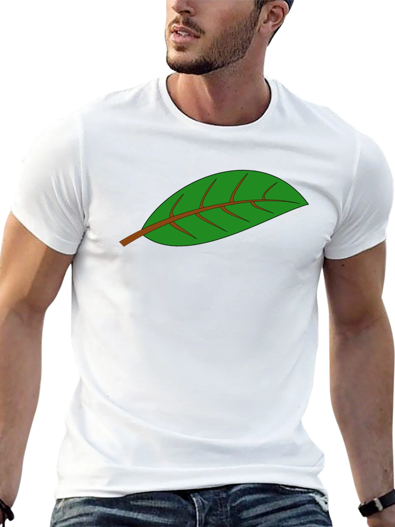 Leaf Graphic Black T-Shirt