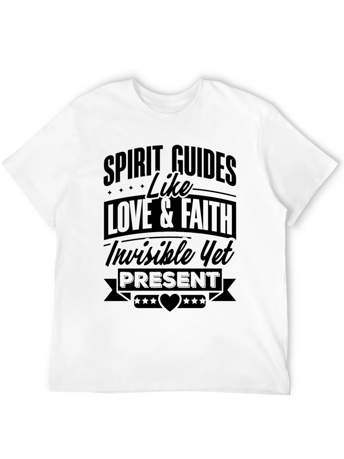 Spirit Guides Love & Faith Black Graphic T-Shirt
