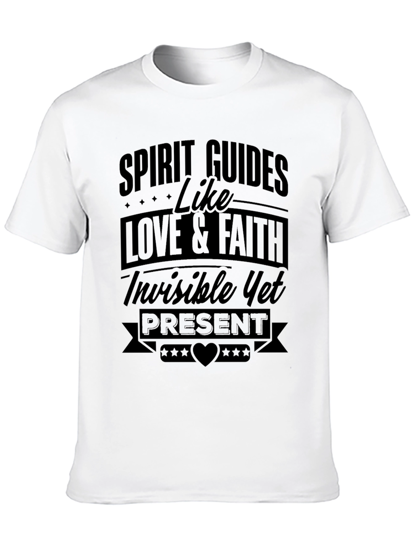 Spirit Guides Love & Faith Black Graphic T-Shirt
