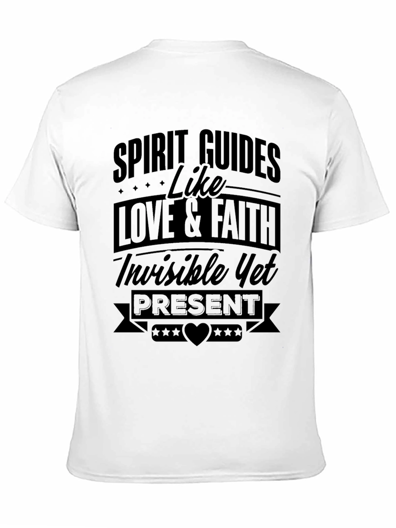 Spirit Guides Love & Faith Black Graphic T-Shirt