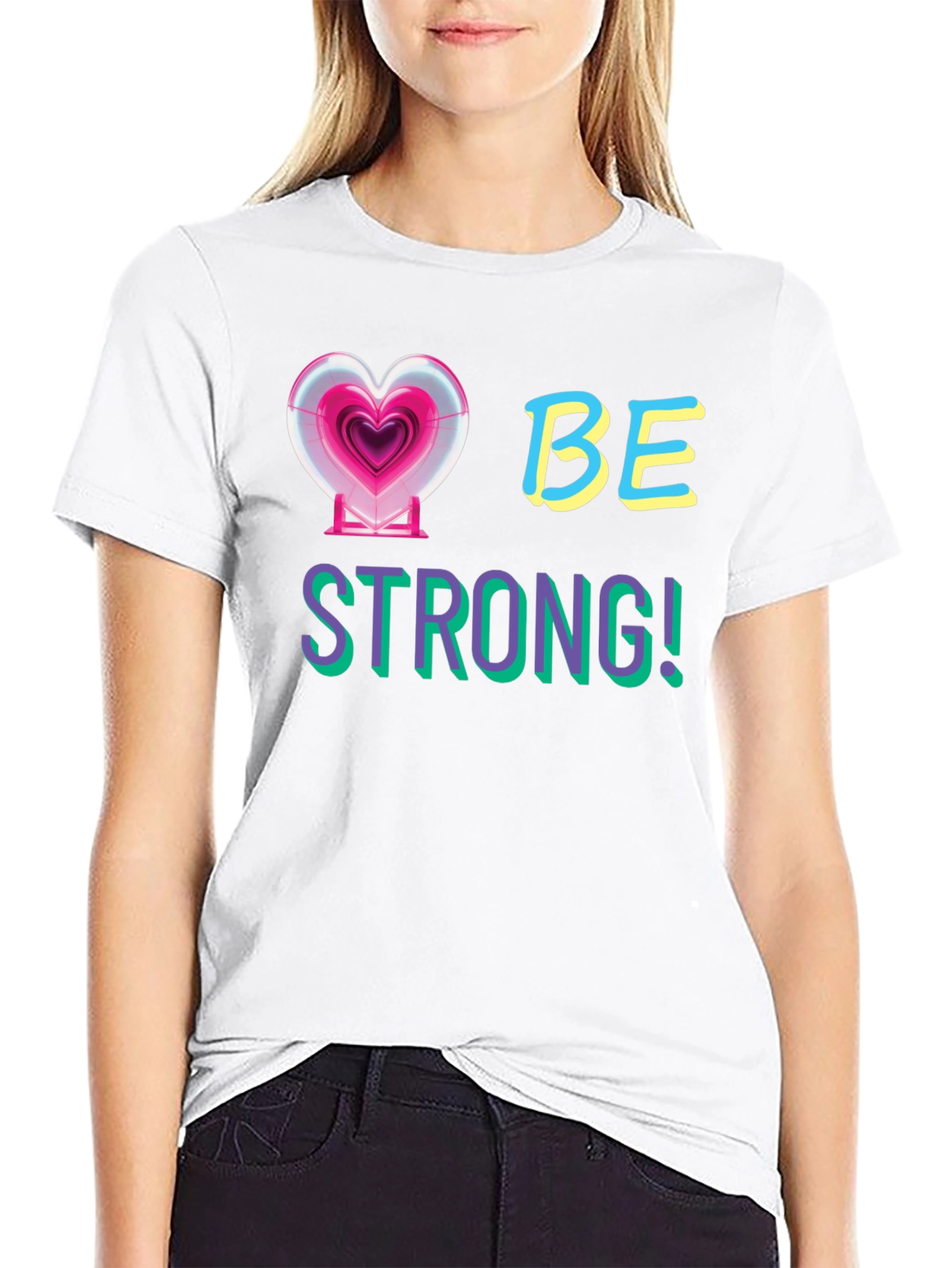 Be Strong Graphic Tee - Inspirational Design