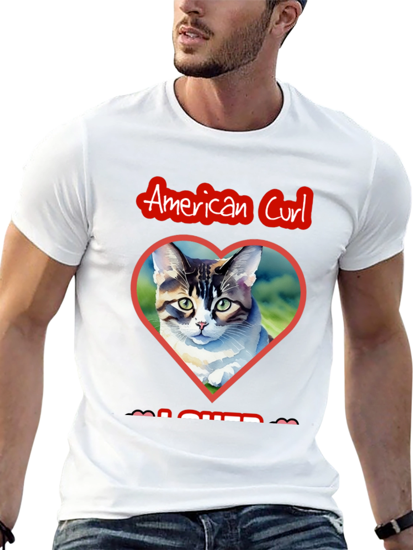 American Curl Cat Lover Graphic Tee