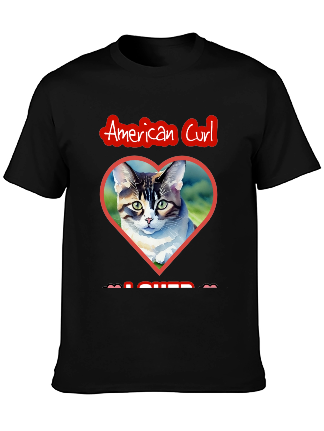 American Curl Cat Lover Graphic Tee