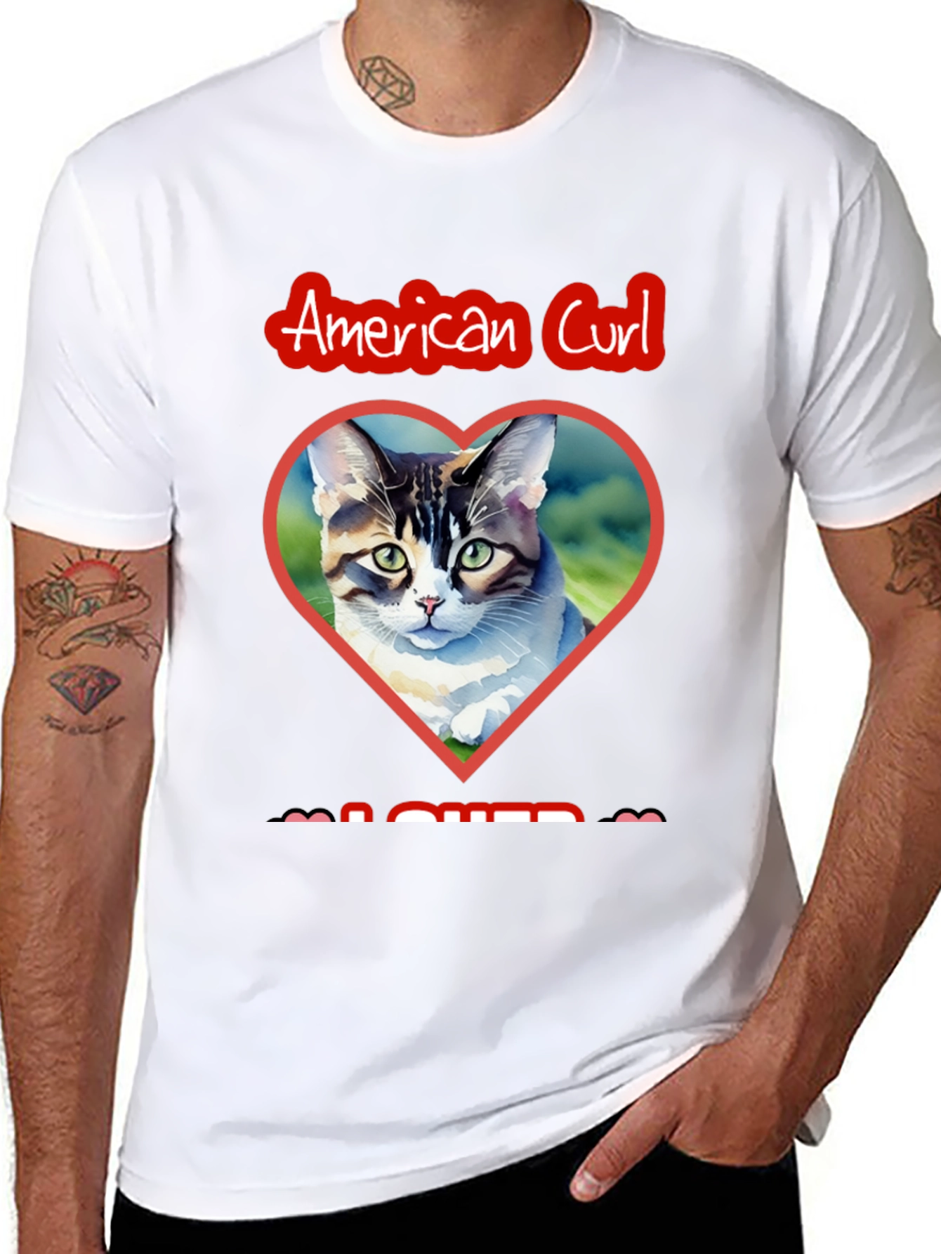 American Curl Cat Lover Graphic Tee