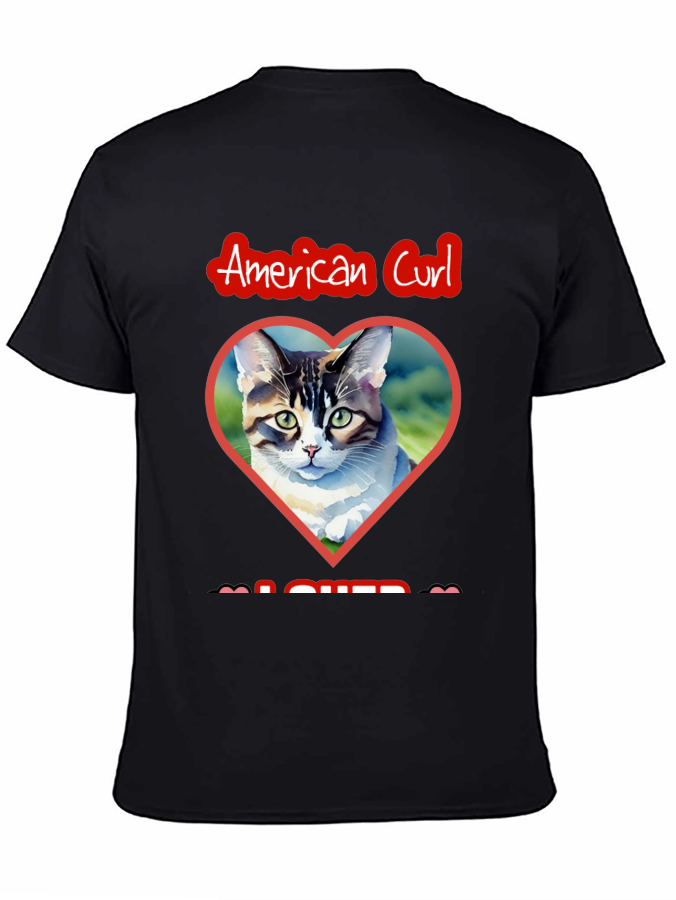 American Curl Cat Lover Graphic Tee