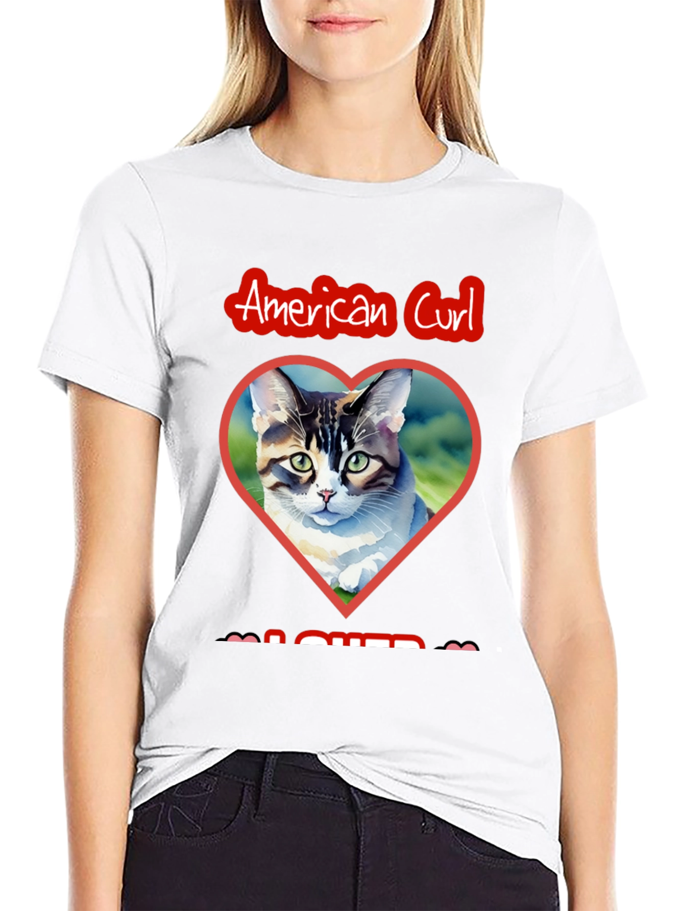 American Curl Cat Lover Graphic Tee