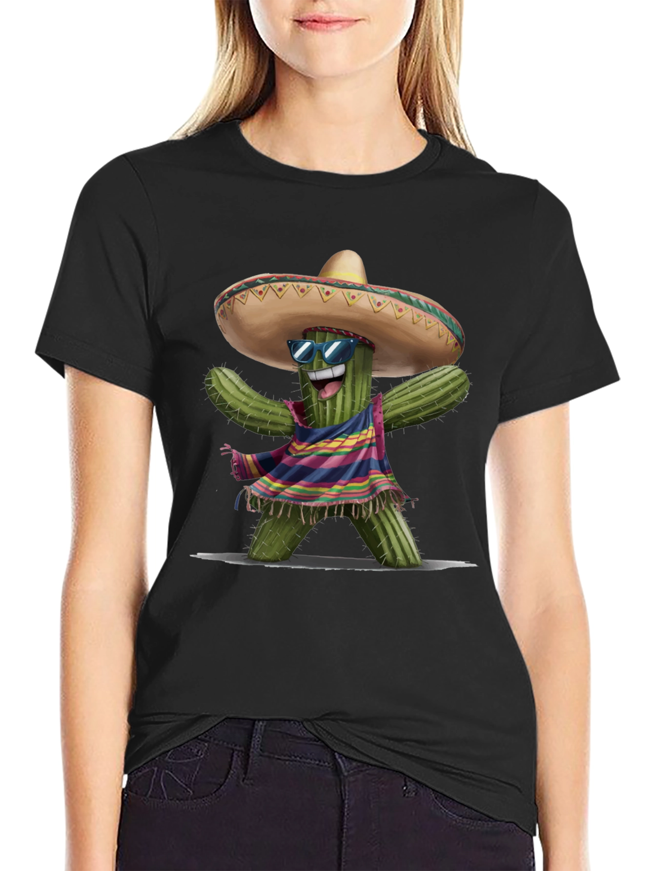 Cactus Fiesta T-Shirt: Party Ready Sombrero Tee