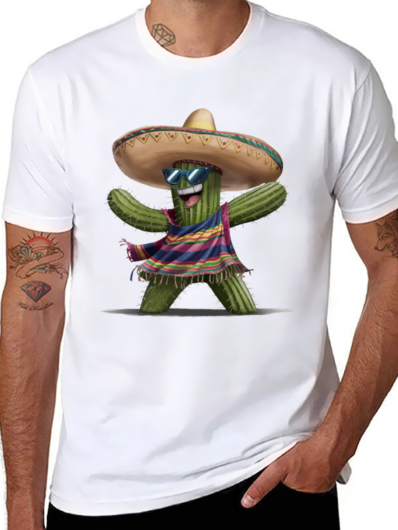 Cactus Fiesta T-Shirt: Party Ready Sombrero Tee