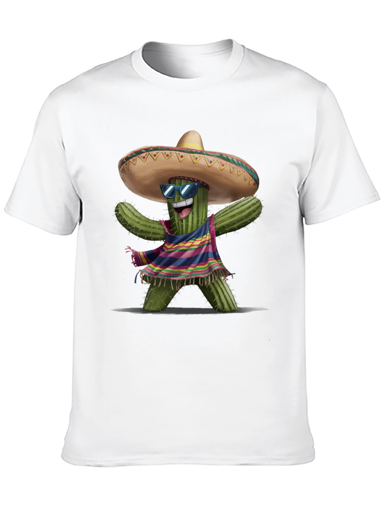 Cactus Fiesta T-Shirt: Party Ready Sombrero Tee