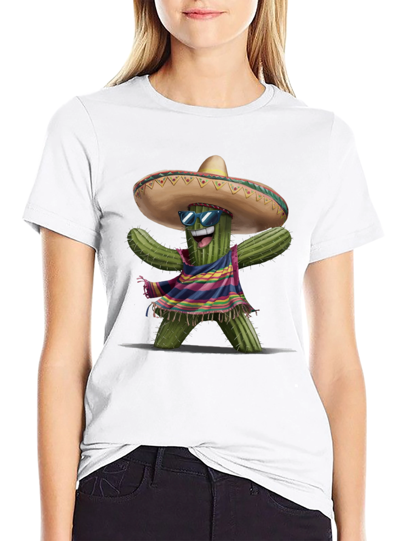Cactus Fiesta T-Shirt: Party Ready Sombrero Tee