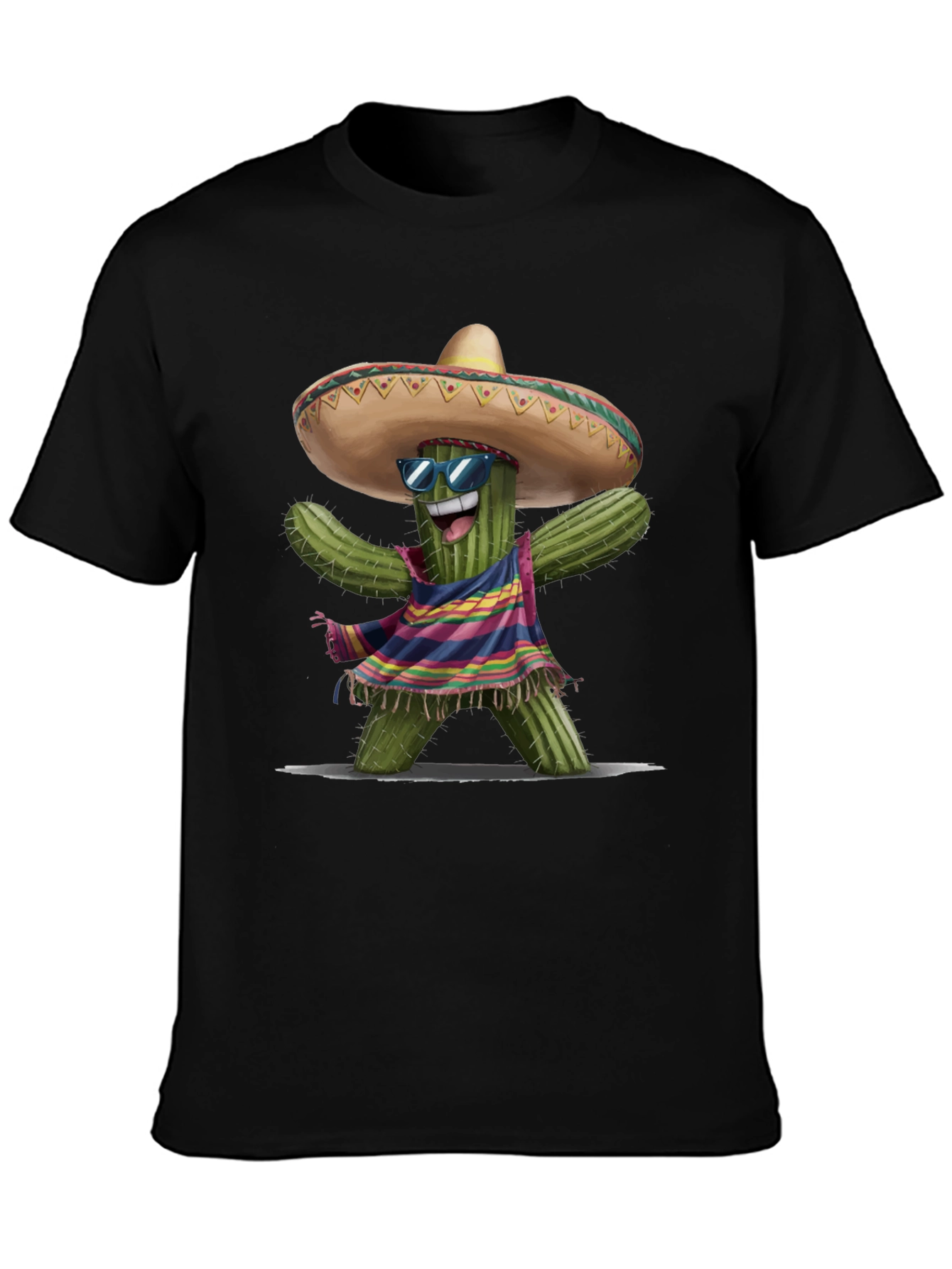 Cactus Fiesta T-Shirt: Party Ready Sombrero Tee