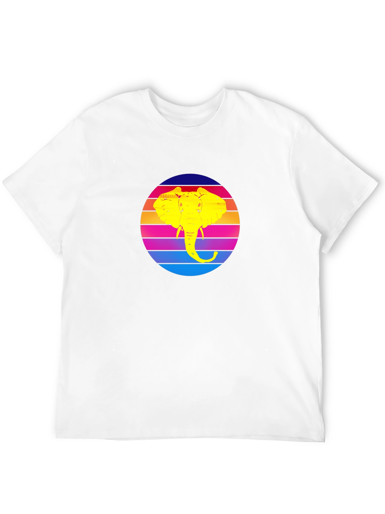 Retro Elephant Sunset Graphic Tee
