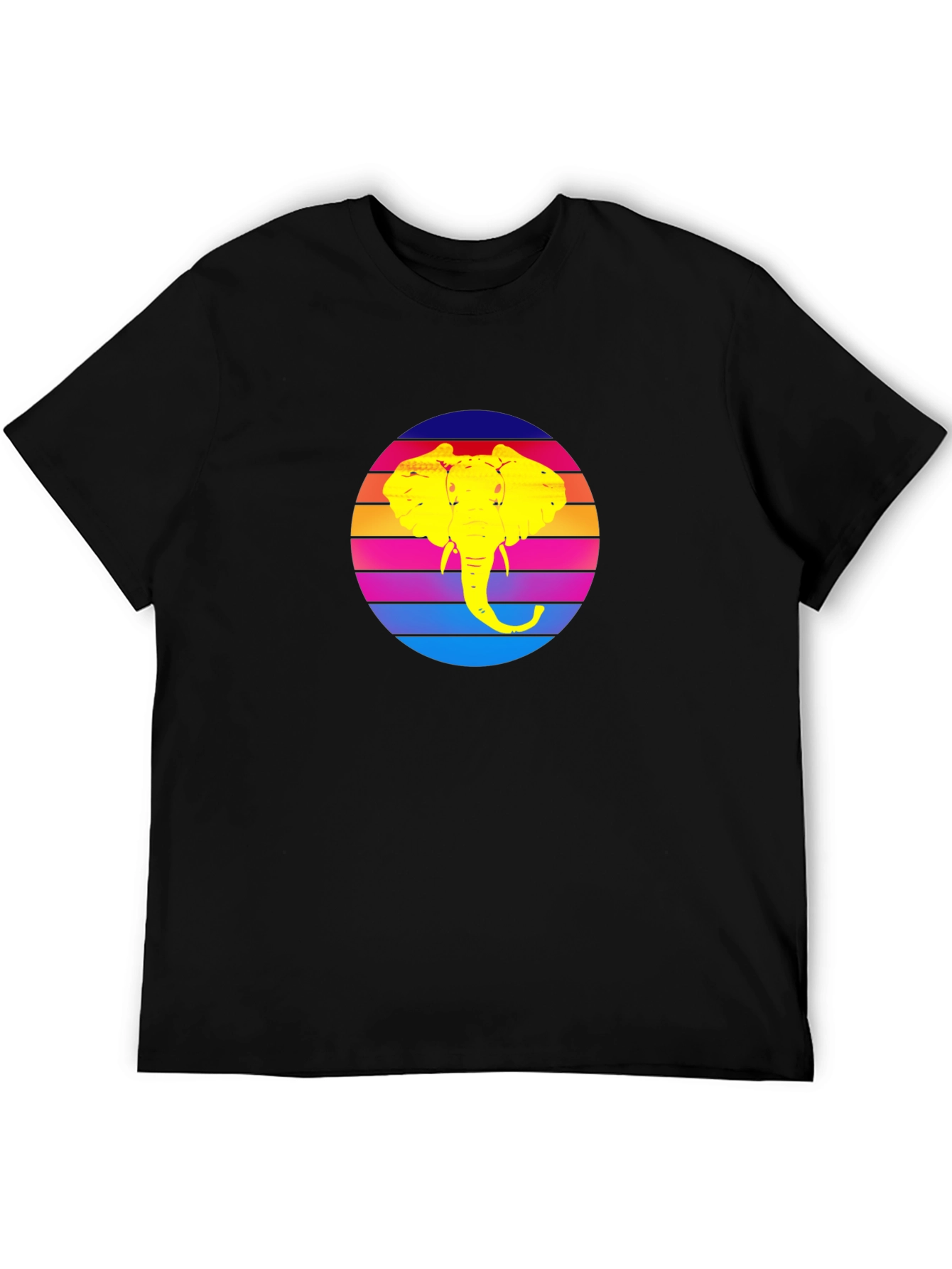 Retro Elephant Sunset Graphic Tee