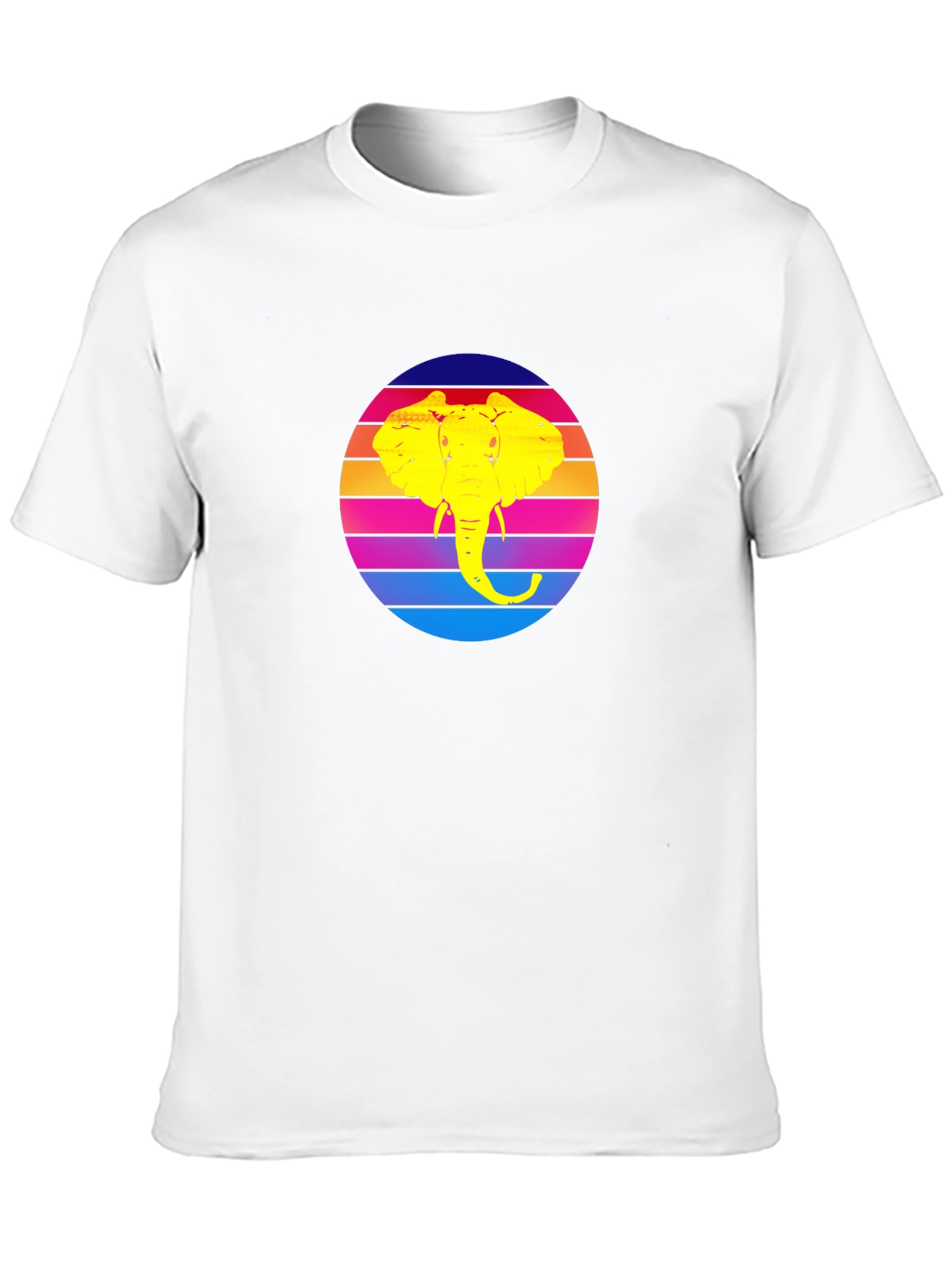 Retro Elephant Sunset Graphic Tee