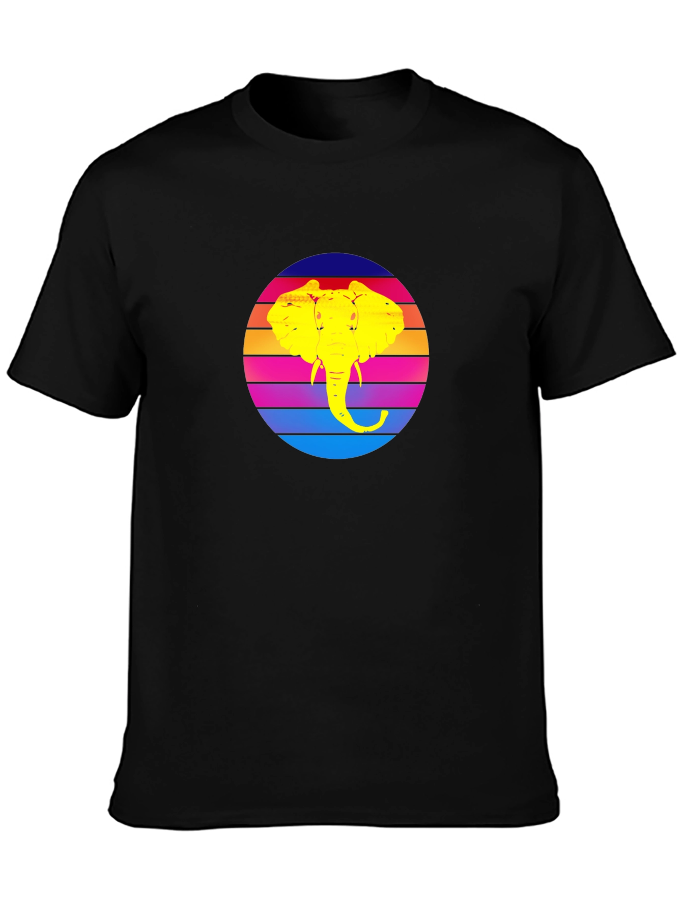 Retro Elephant Sunset Graphic Tee
