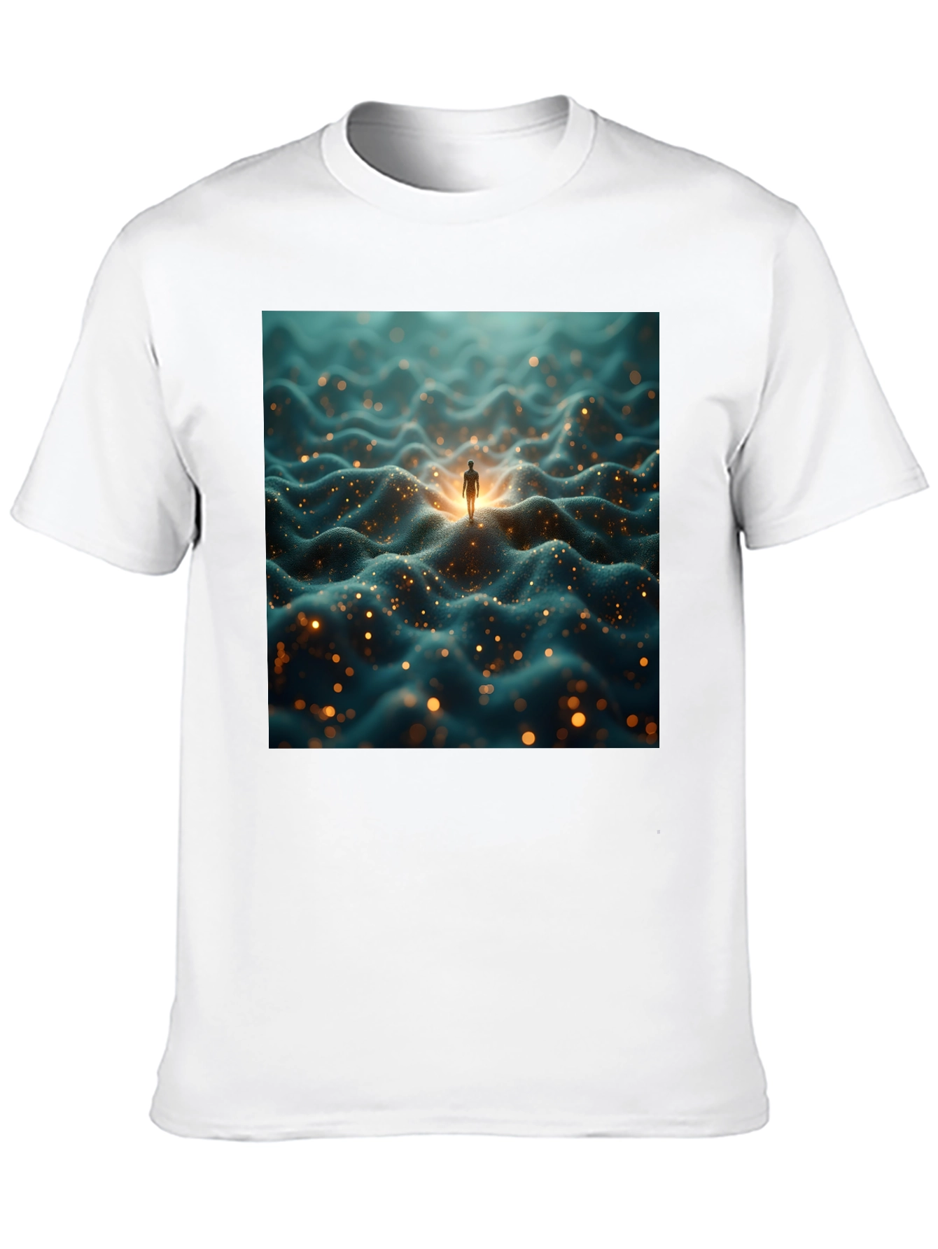 Abstract Landscape Graphic Black T-Shirt