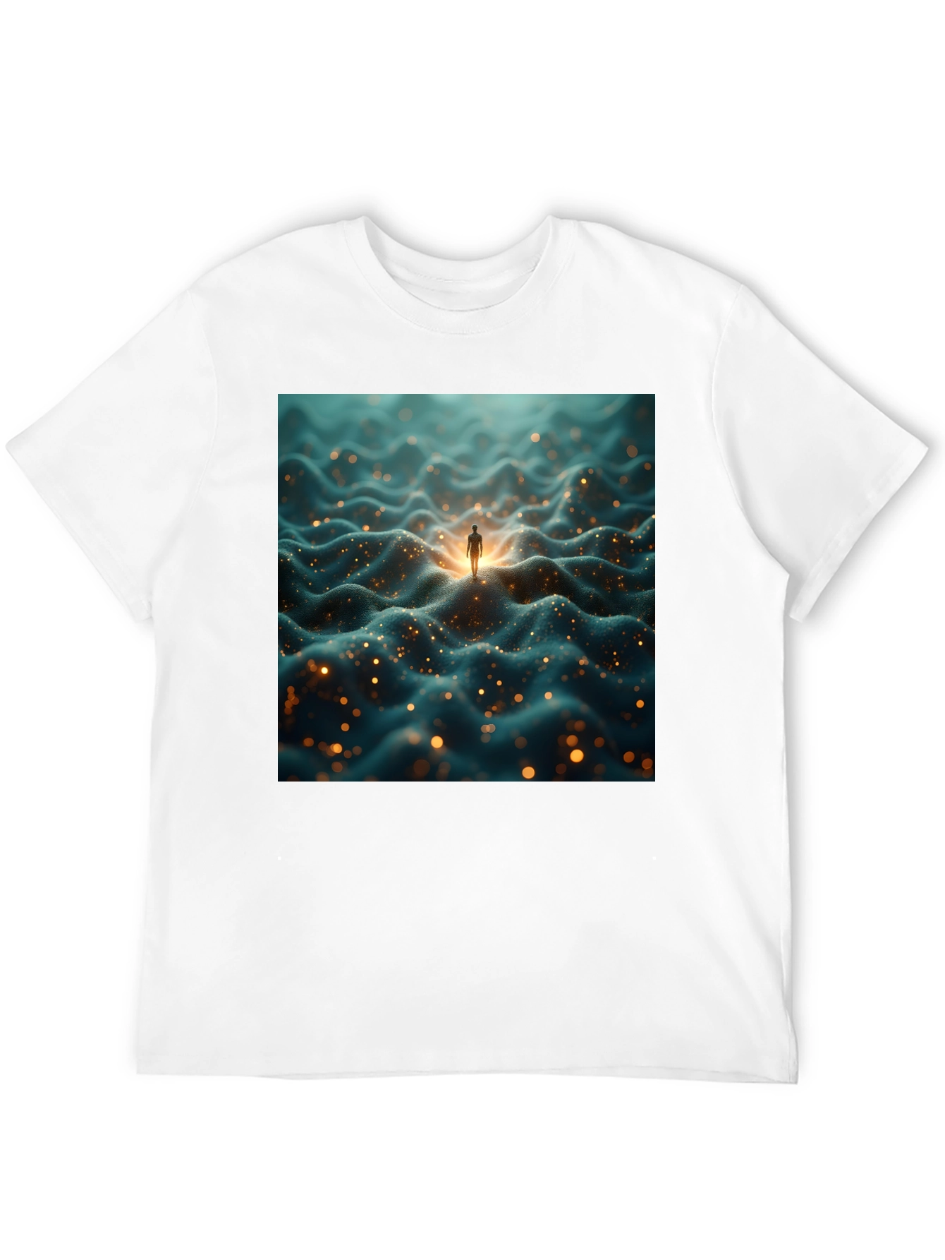 Abstract Landscape Graphic Black T-Shirt