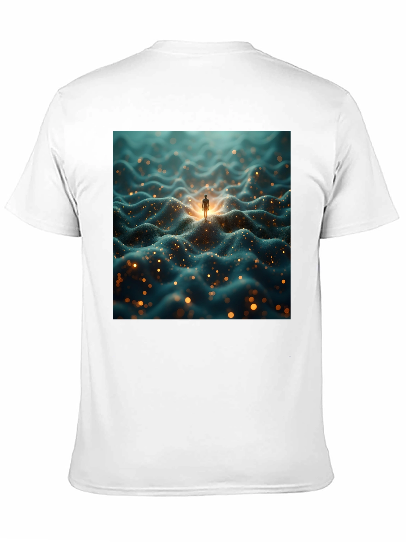 Abstract Landscape Graphic Black T-Shirt