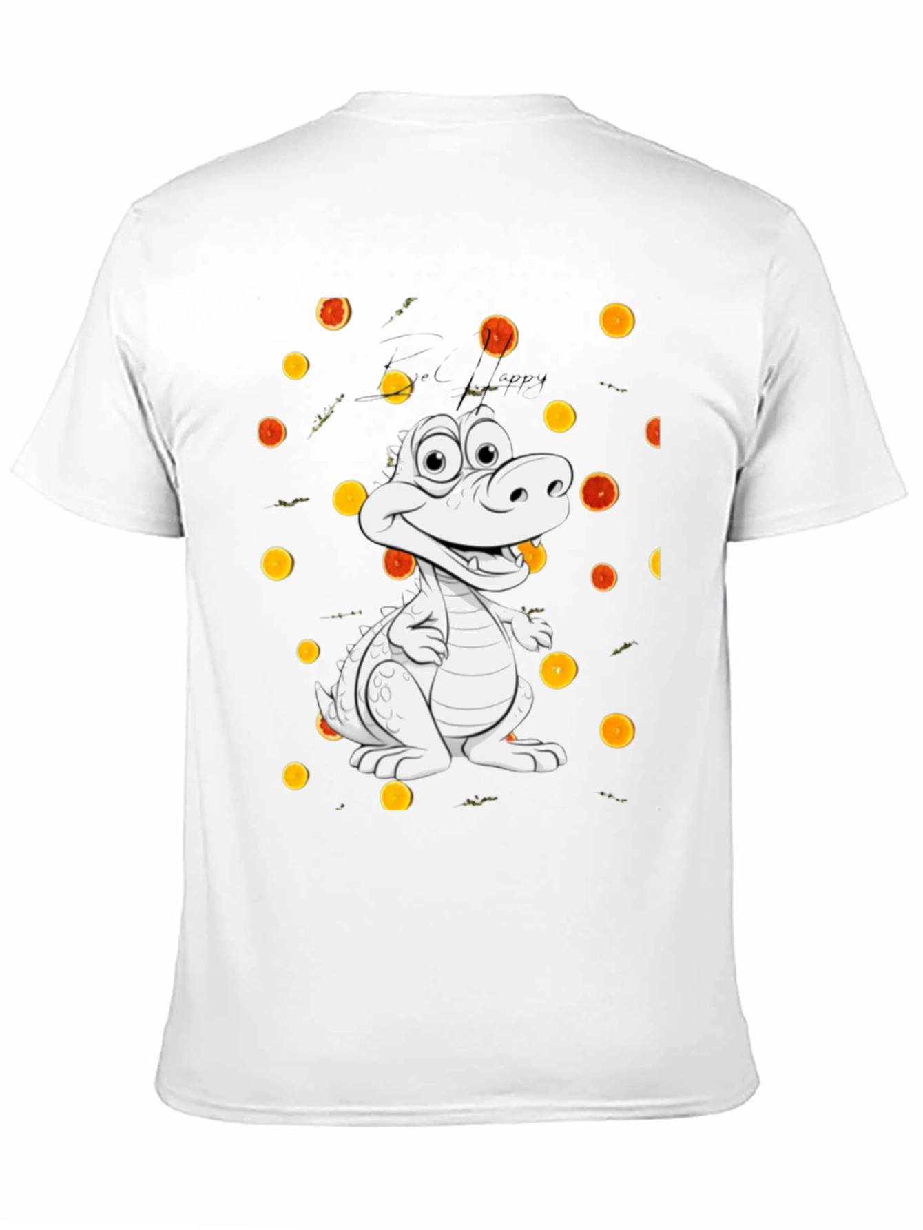 Cartoon Alligator Graphic Black Tee
