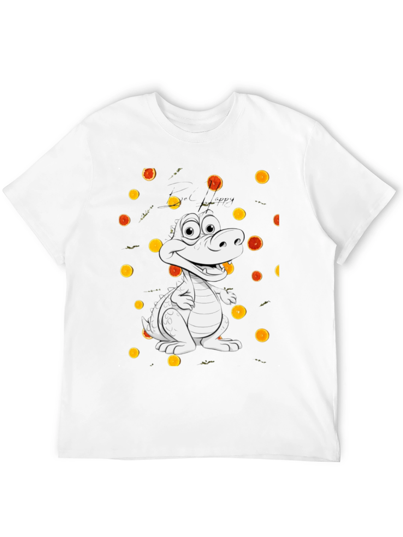 Cartoon Alligator Graphic Black Tee
