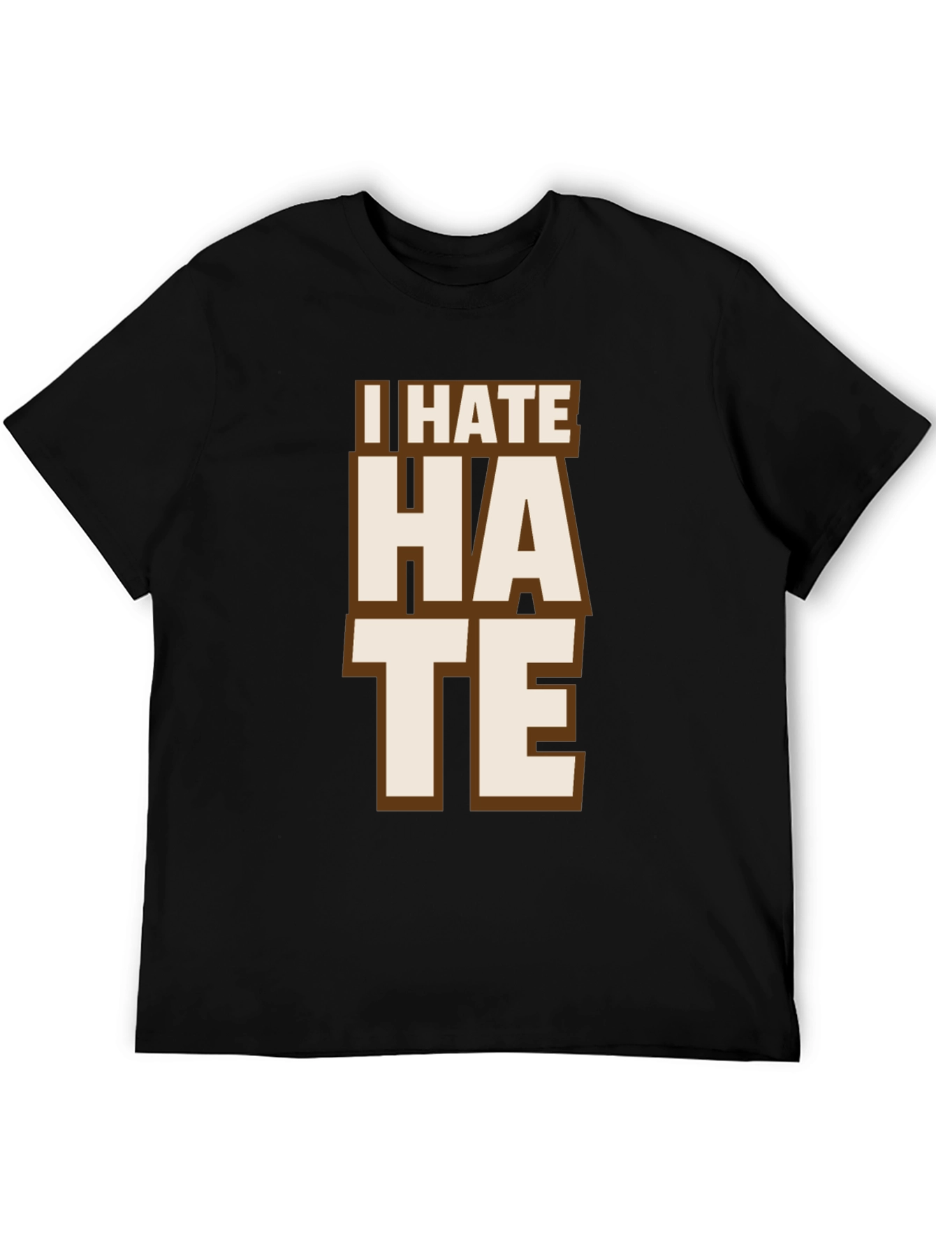 I Hate Hate Tee - Mens Black Graphic T-Shirt