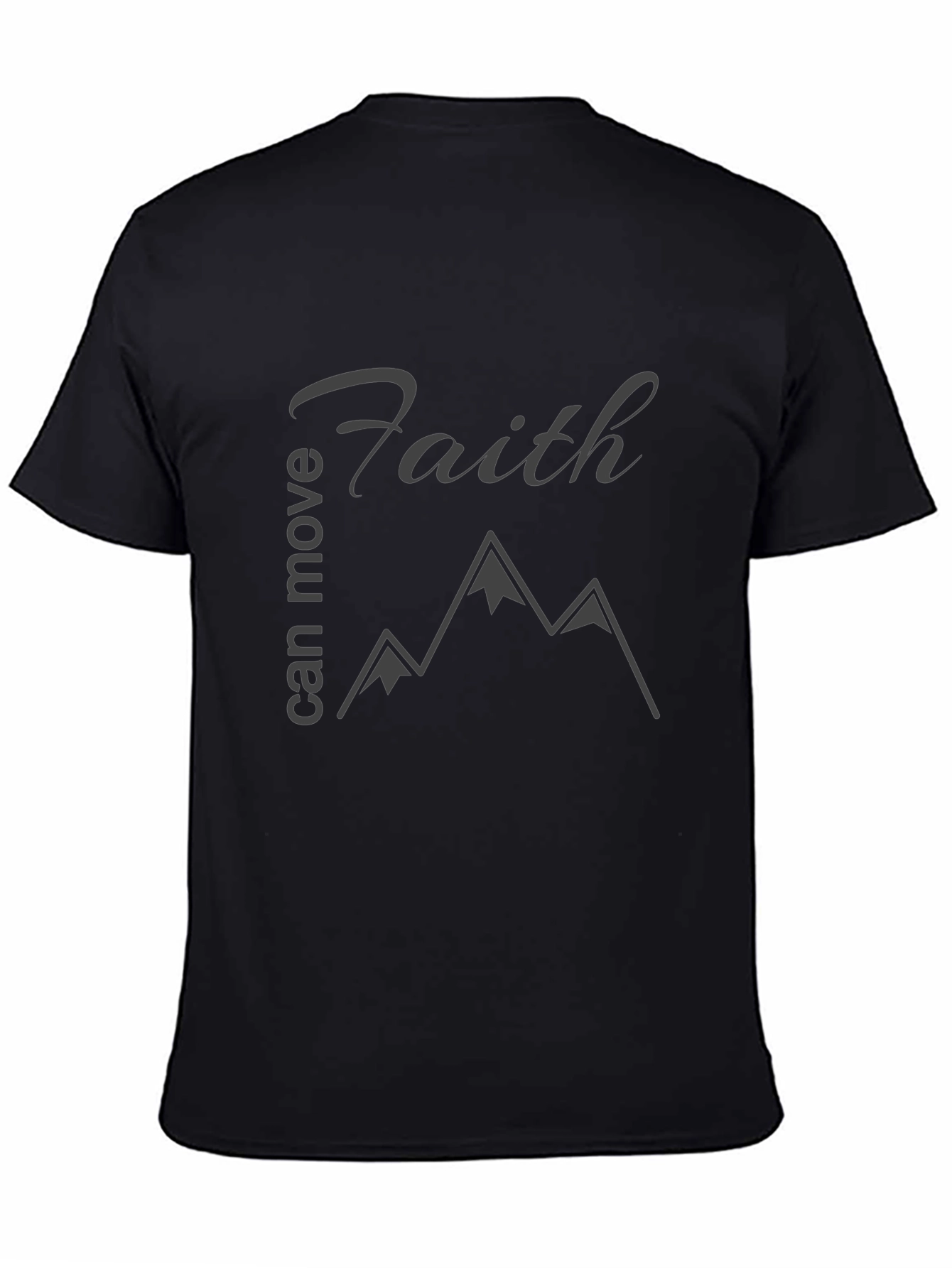 Faith Moves Mountains Black T-Shirt