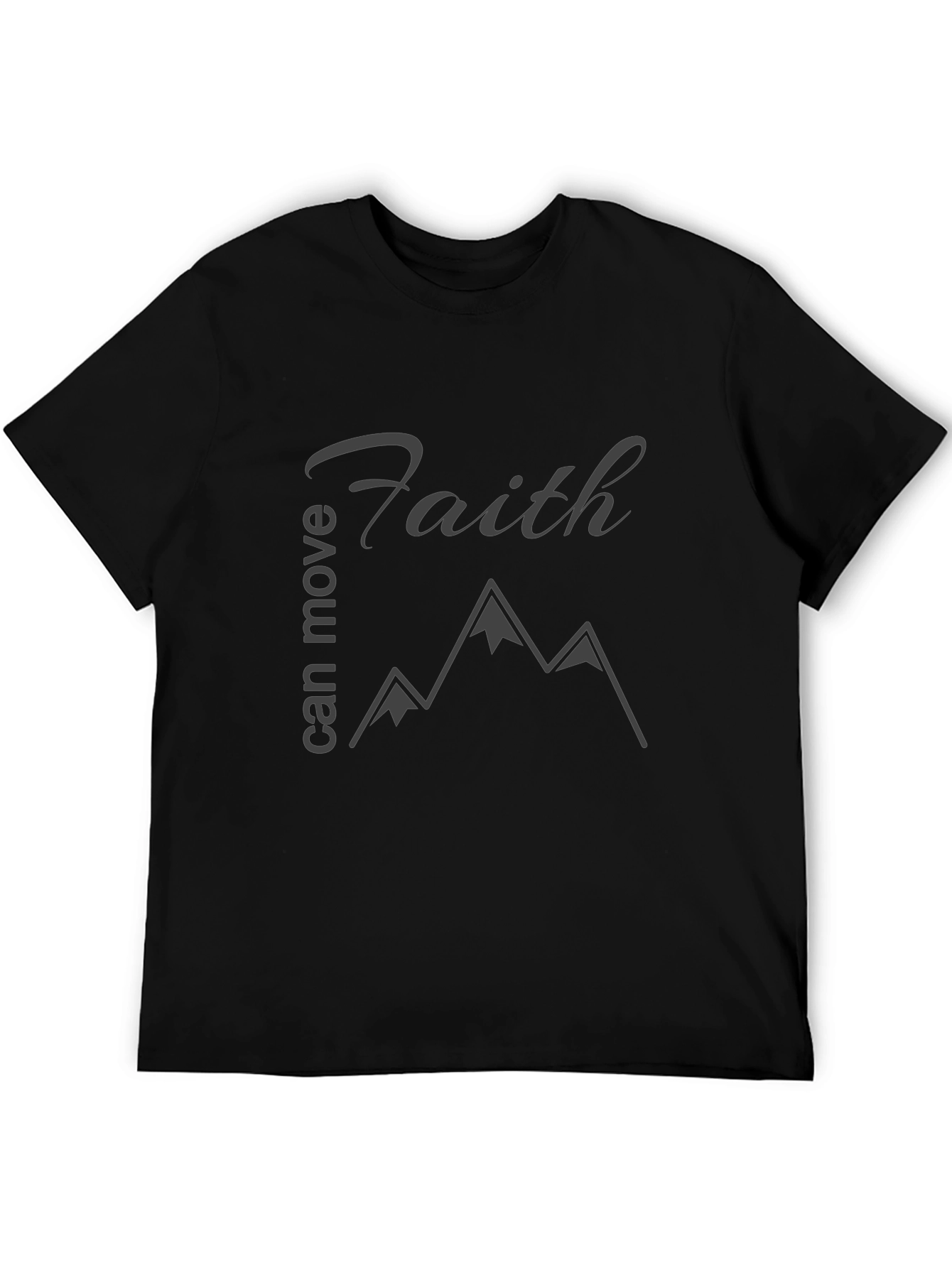 Faith Moves Mountains Black T-Shirt