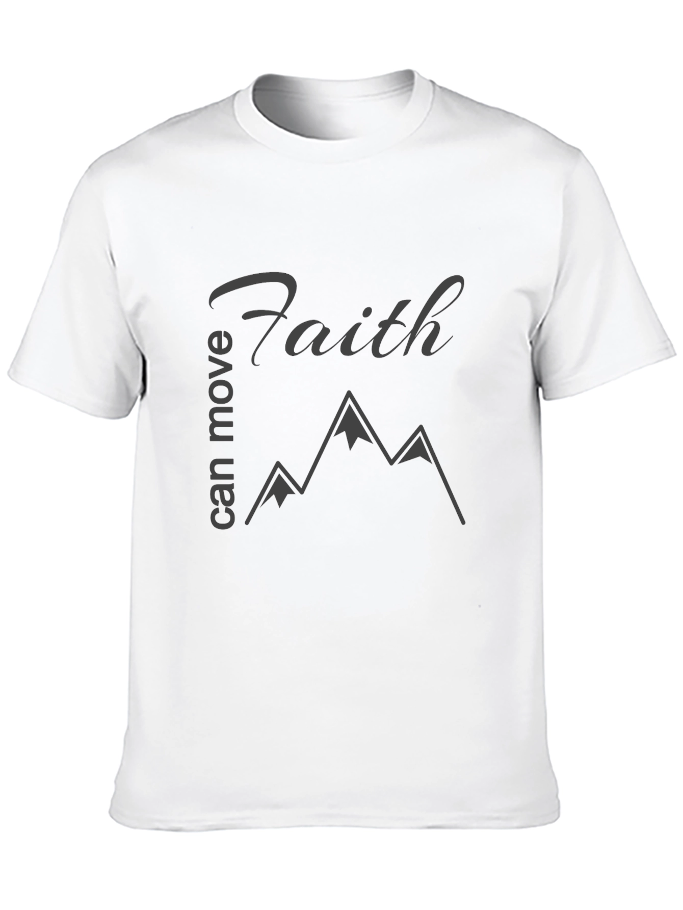 Faith Moves Mountains Black T-Shirt