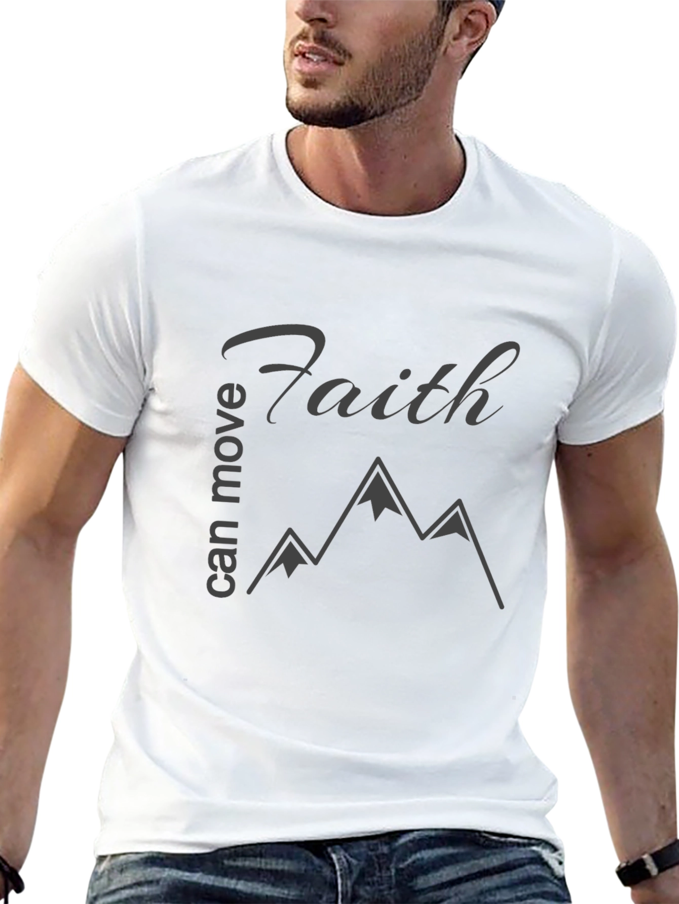Faith Moves Mountains Black T-Shirt