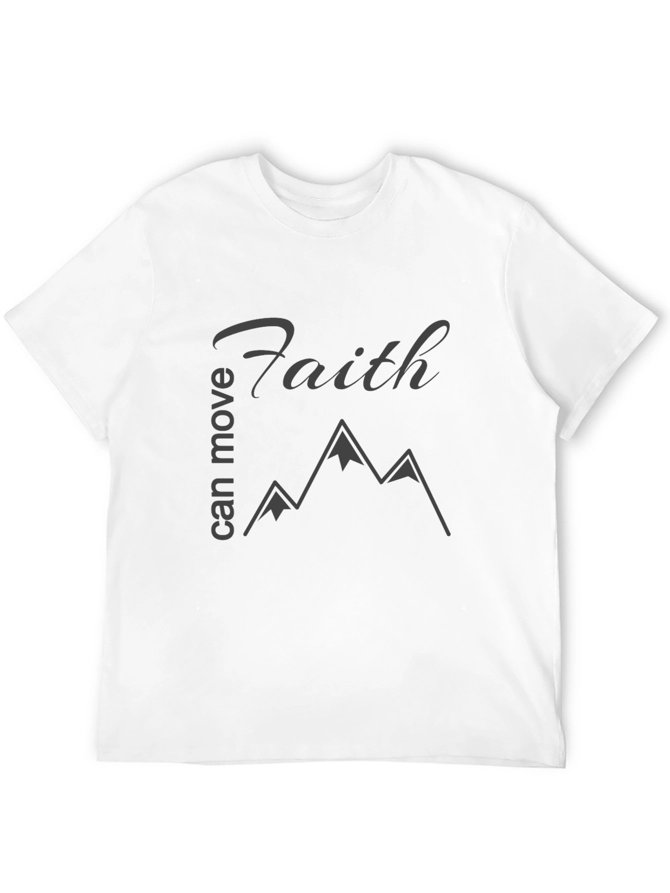 Faith Moves Mountains Black T-Shirt