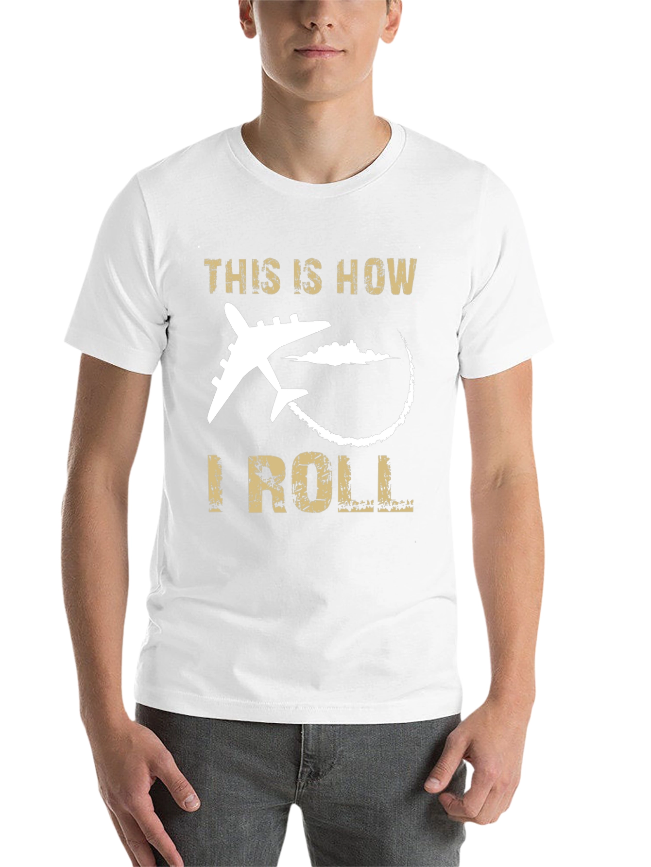 This is How I Roll Airplane Black T-Shirt