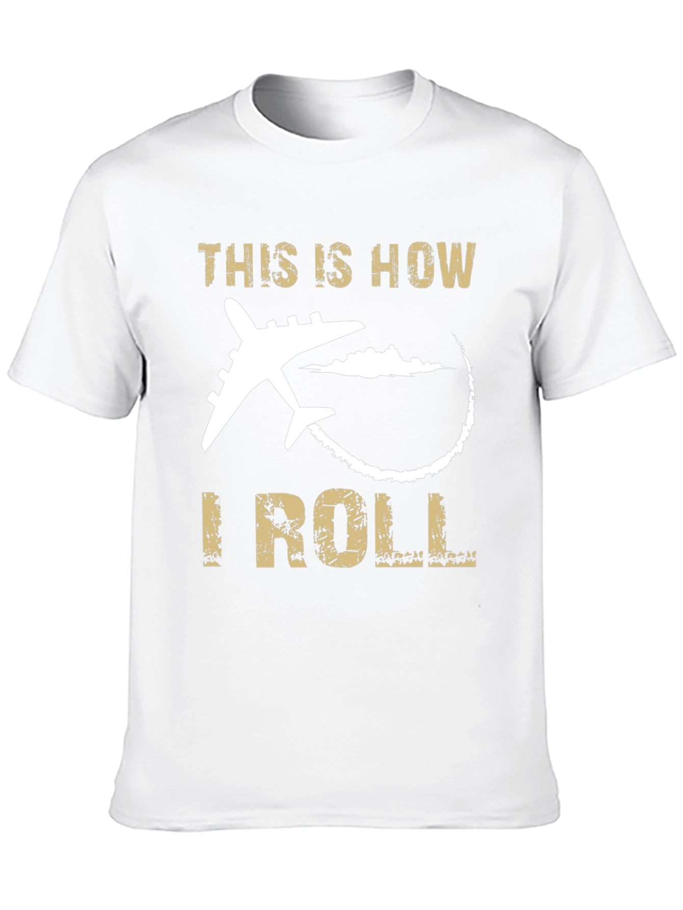 This is How I Roll Airplane Black T-Shirt