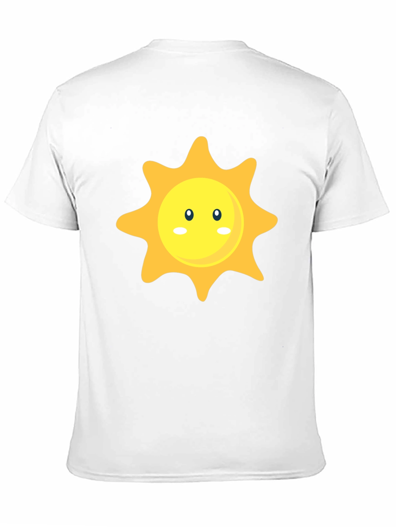 Cute Sun Graphic Print Black T-Shirt