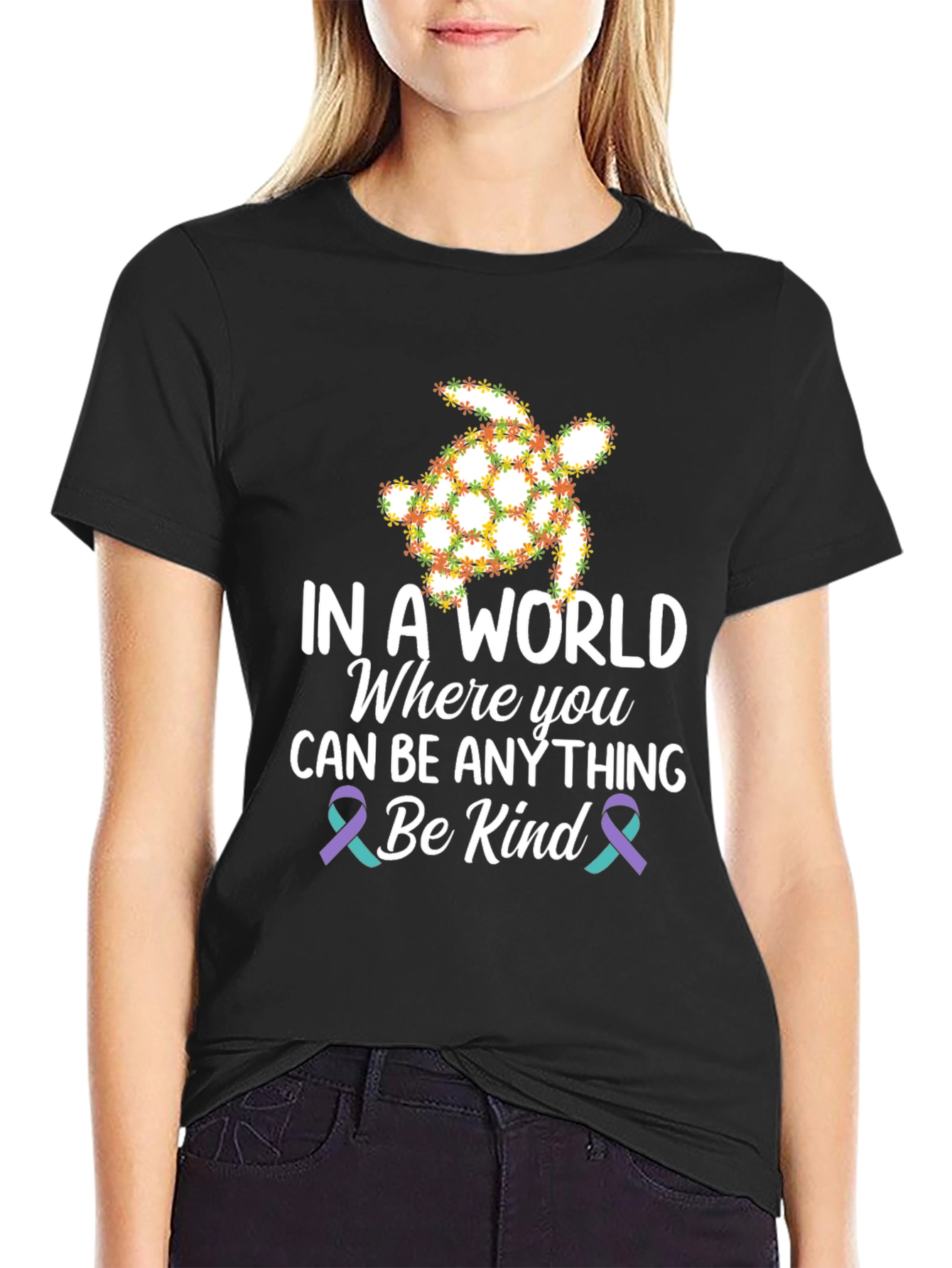 In A World Be Kind Turtle T-Shirt