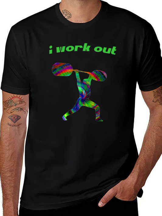 I Work Out Graphic T-Shirt - Mens Fitness Apparel