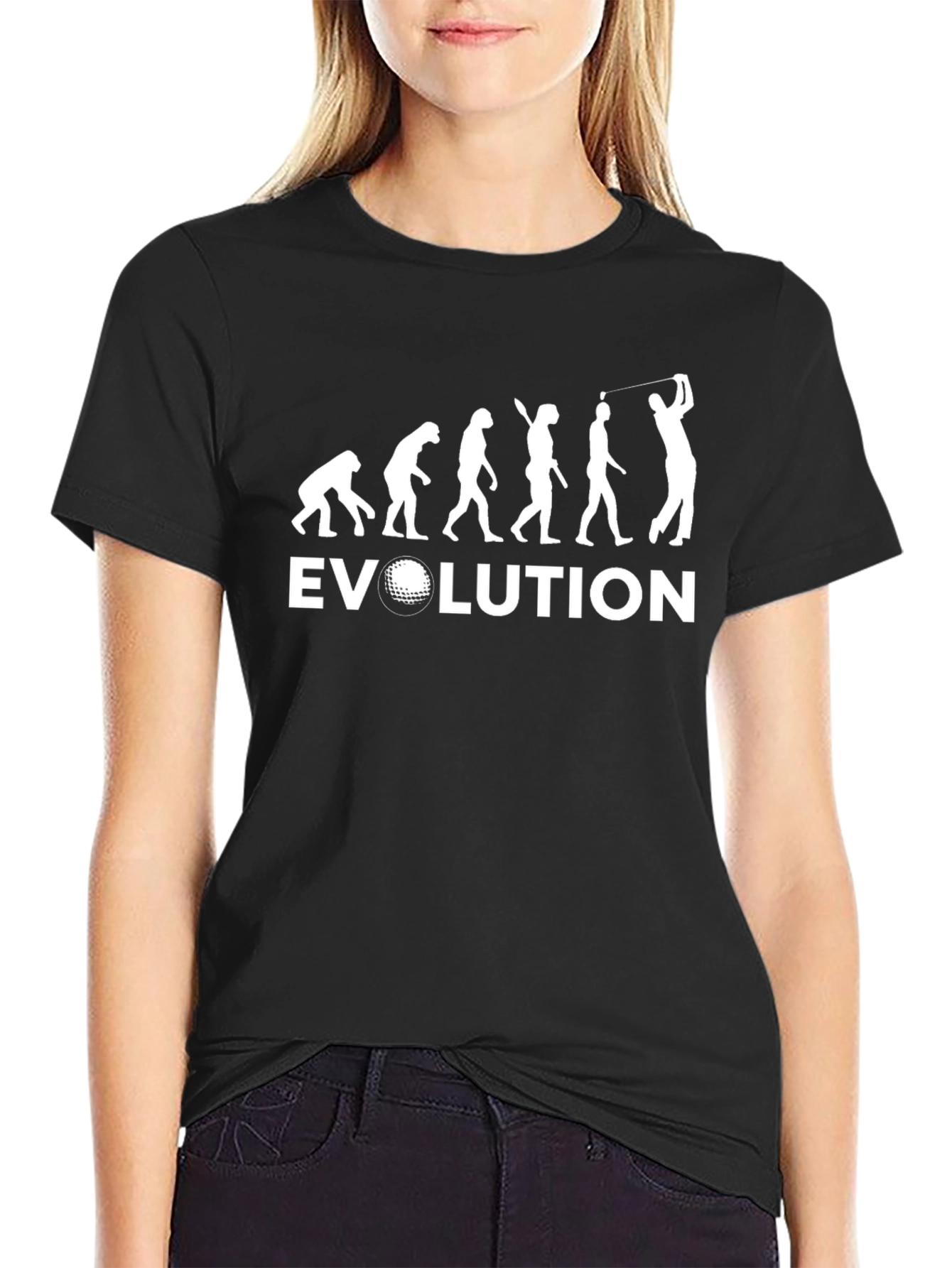Evolution of Golf Black T-Shirt