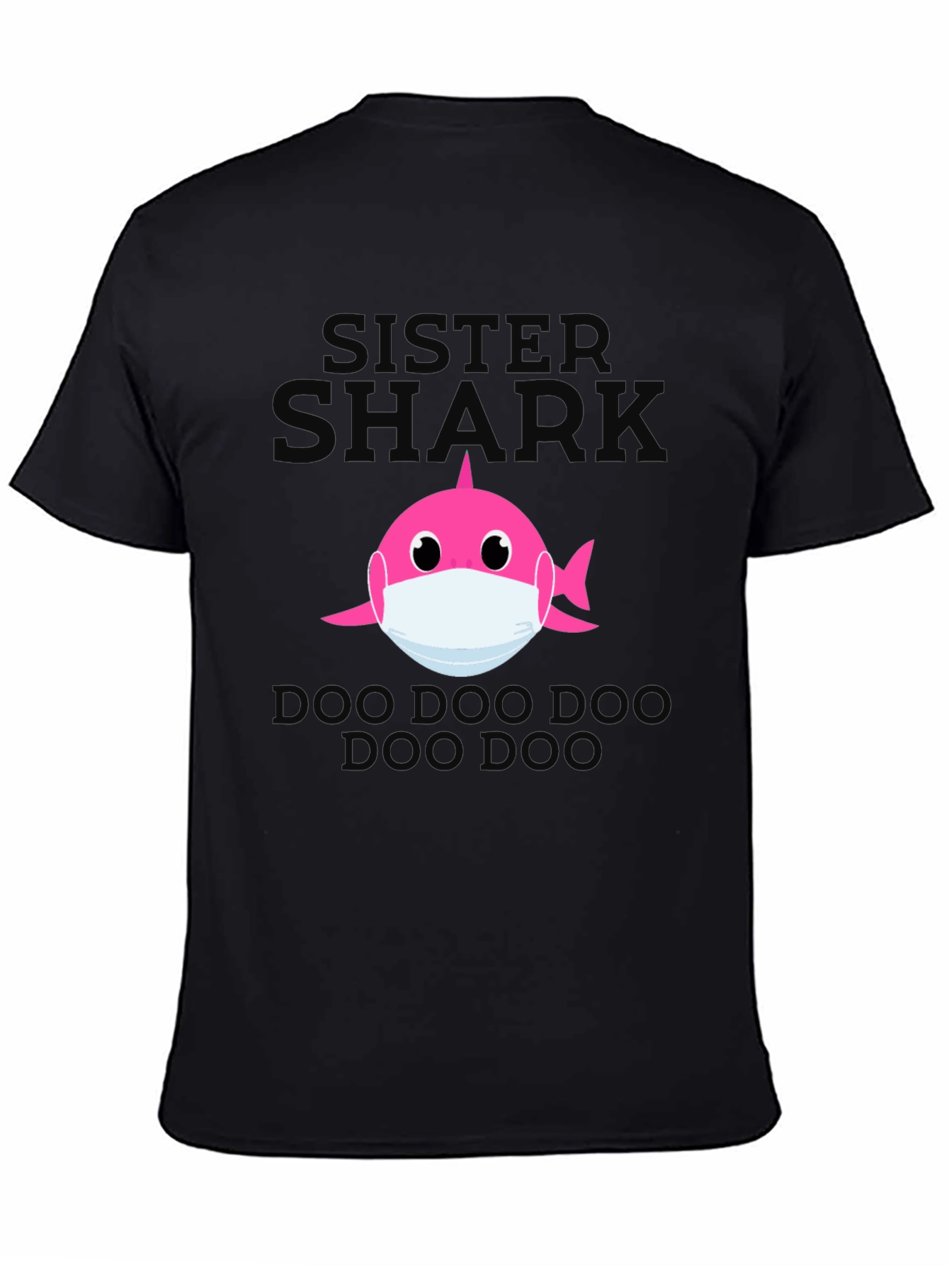Sister Shark Face Mask T-Shirt