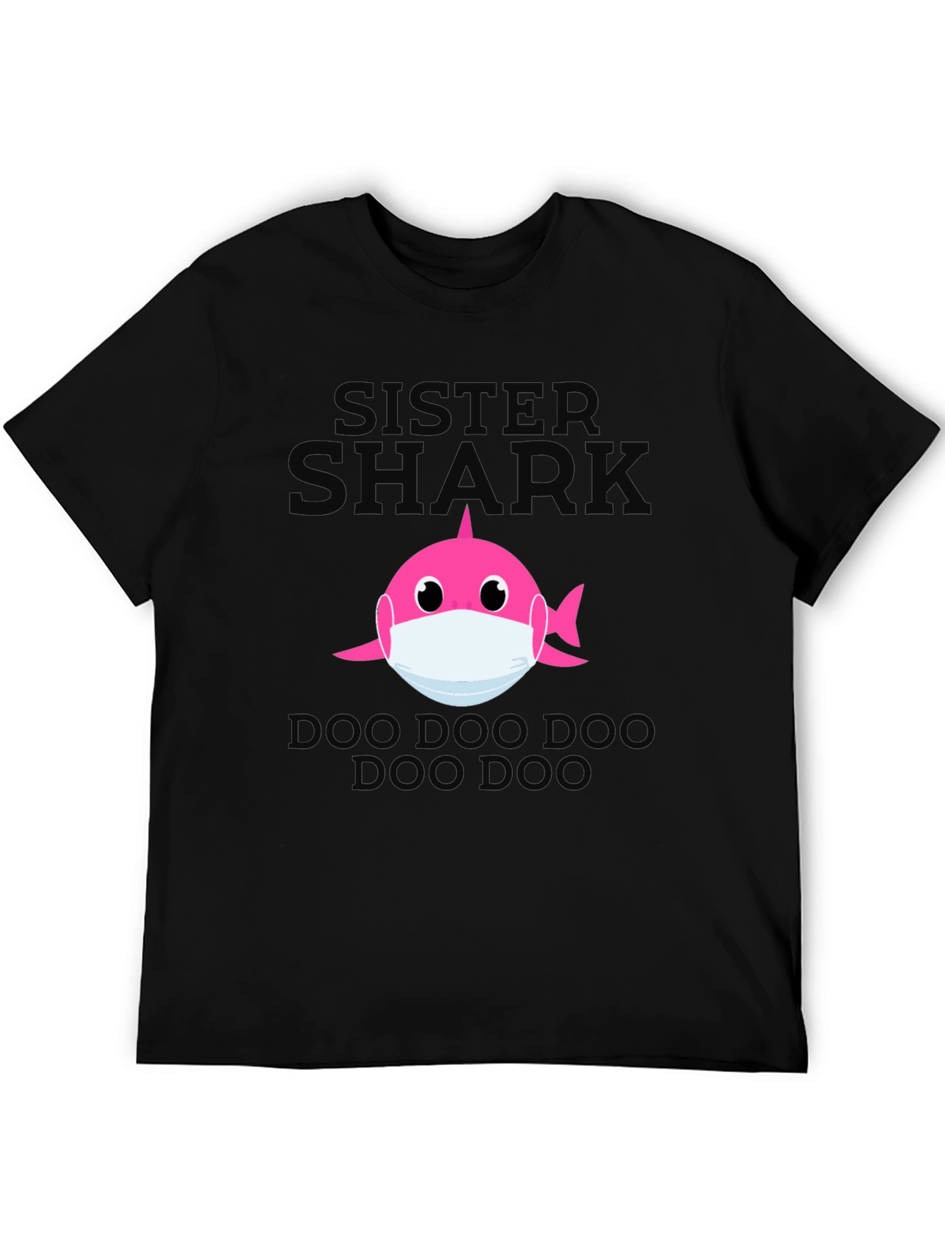 Sister Shark Face Mask T-Shirt