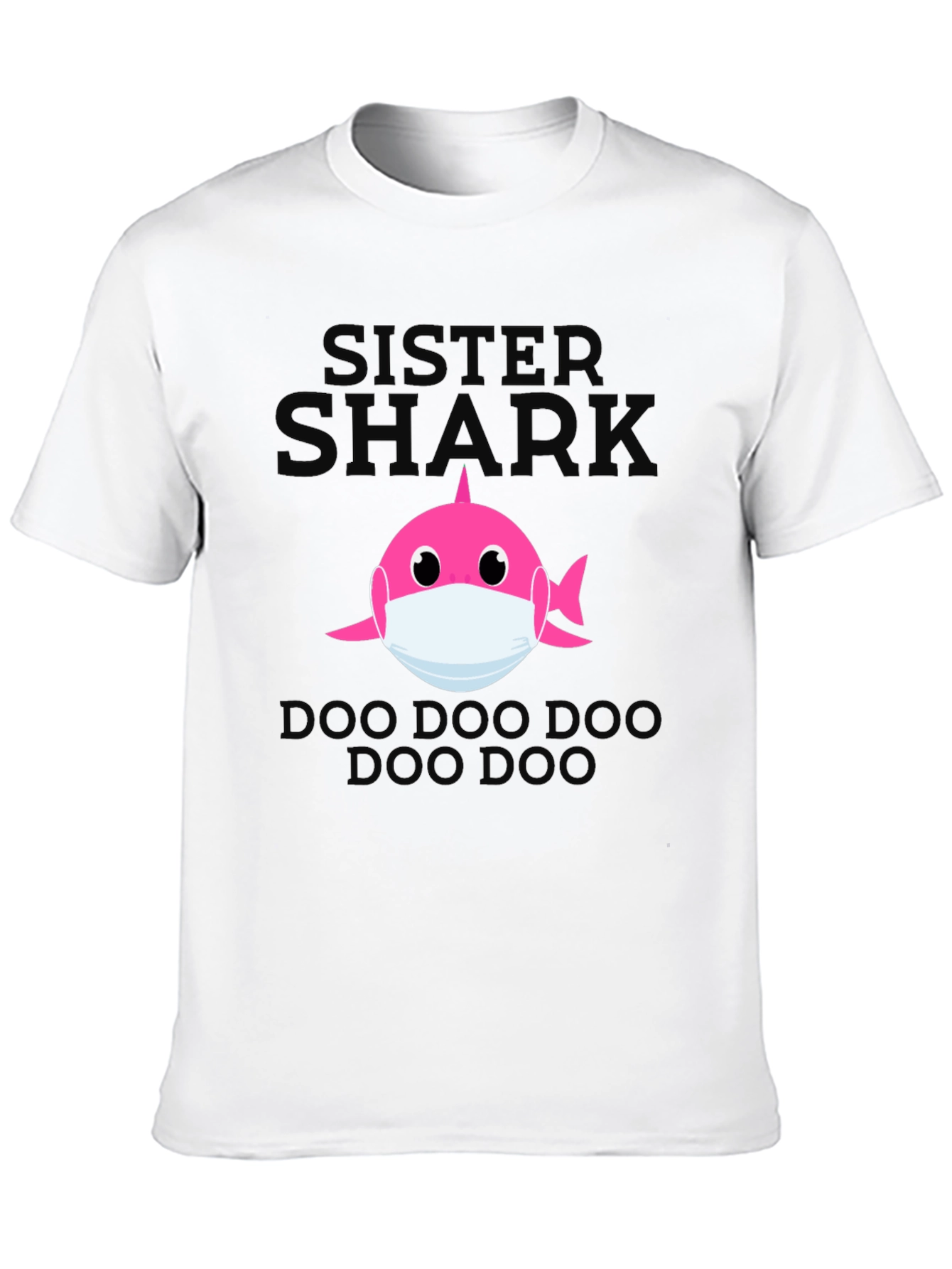Sister Shark Face Mask T-Shirt